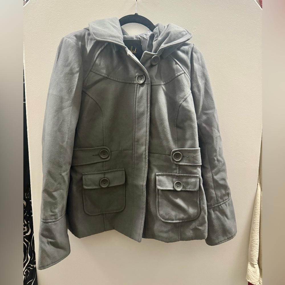 FINAL PRICE - Size XL gray peacoat jacket🍦